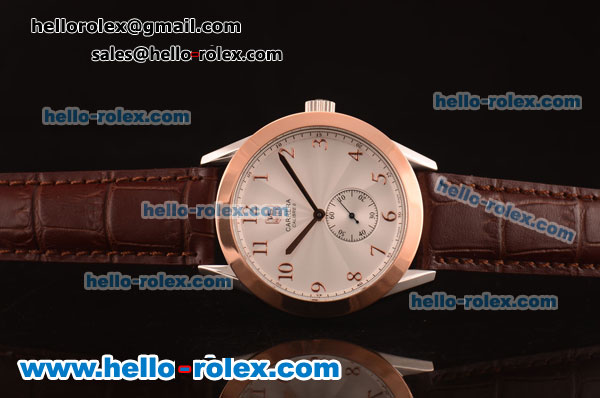 Tag Heuer Carrera Quartz Steel Case with Rose Gold Bezel and White Dial - Click Image to Close